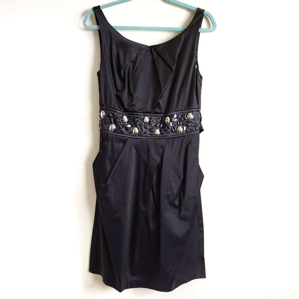 Trixxi Clothing Co. Black Beaded Waist Dress